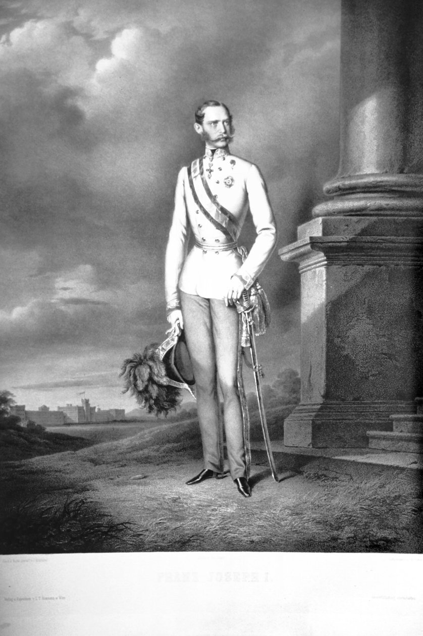 Franz Josef I. Kriehuber n. 1860 Litografia tekijältä Josef Kriehuber
