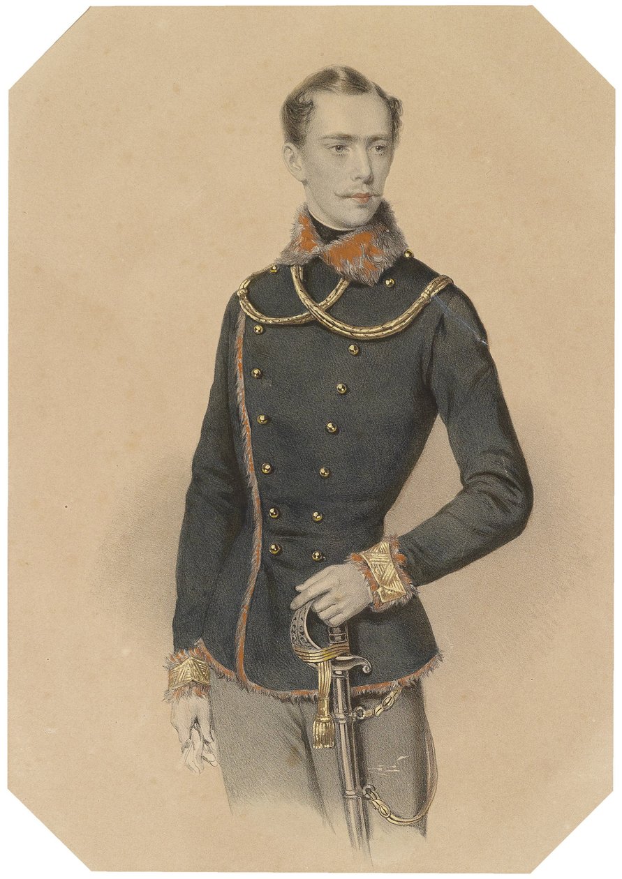 Franz Joseph unkarilaisessa asussa noin vuonna 1855 tekijältä Josef Kriehuber