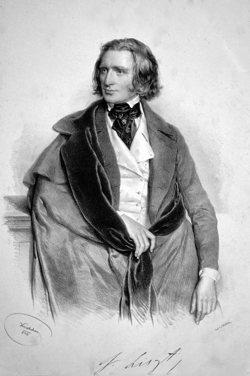 Franz Liszt 1846 tekijältä Josef Kriehuber
