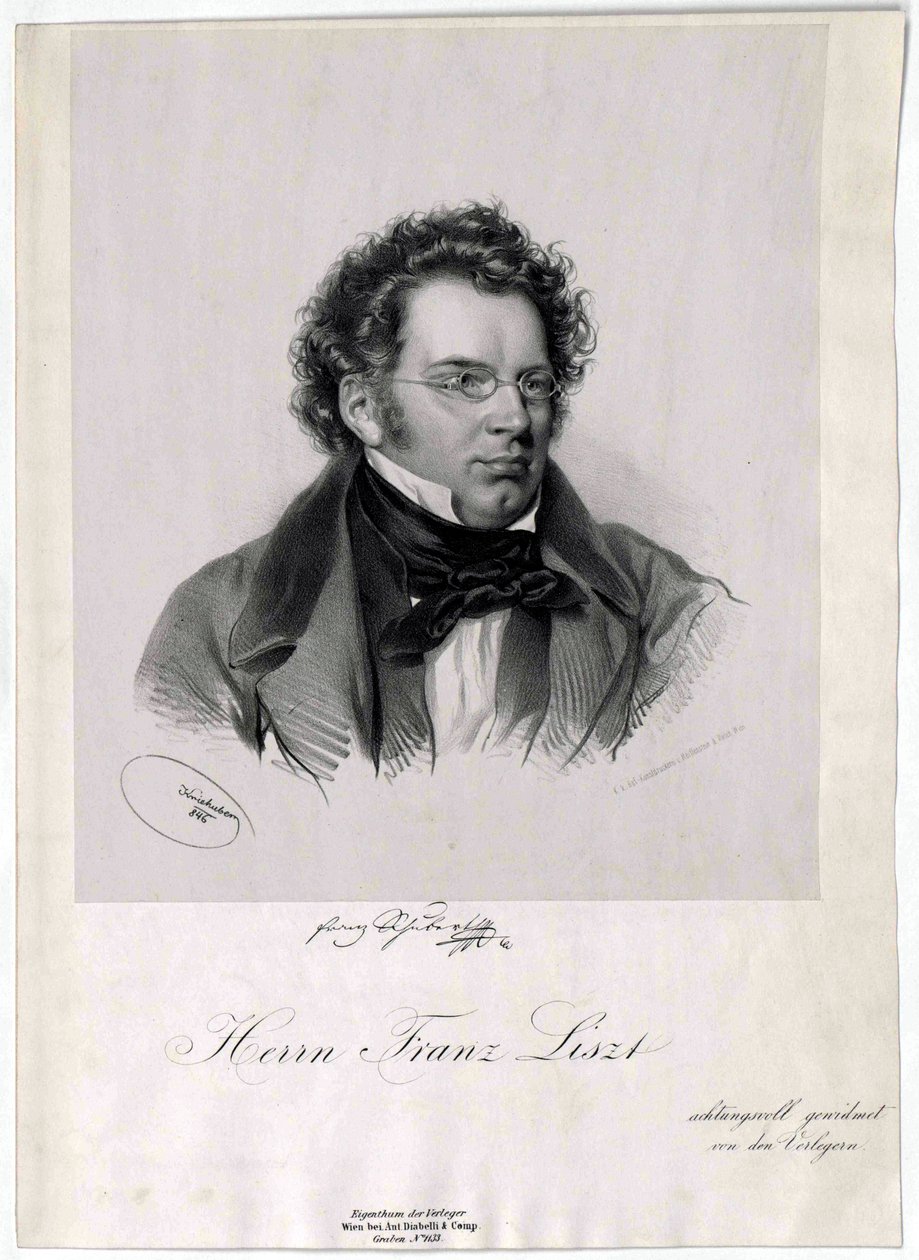 Franz Schubert Litho tekijältä Josef Kriehuber