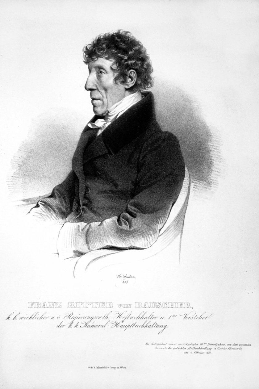 Franz Seraph Rauscher Litho tekijältä Josef Kriehuber