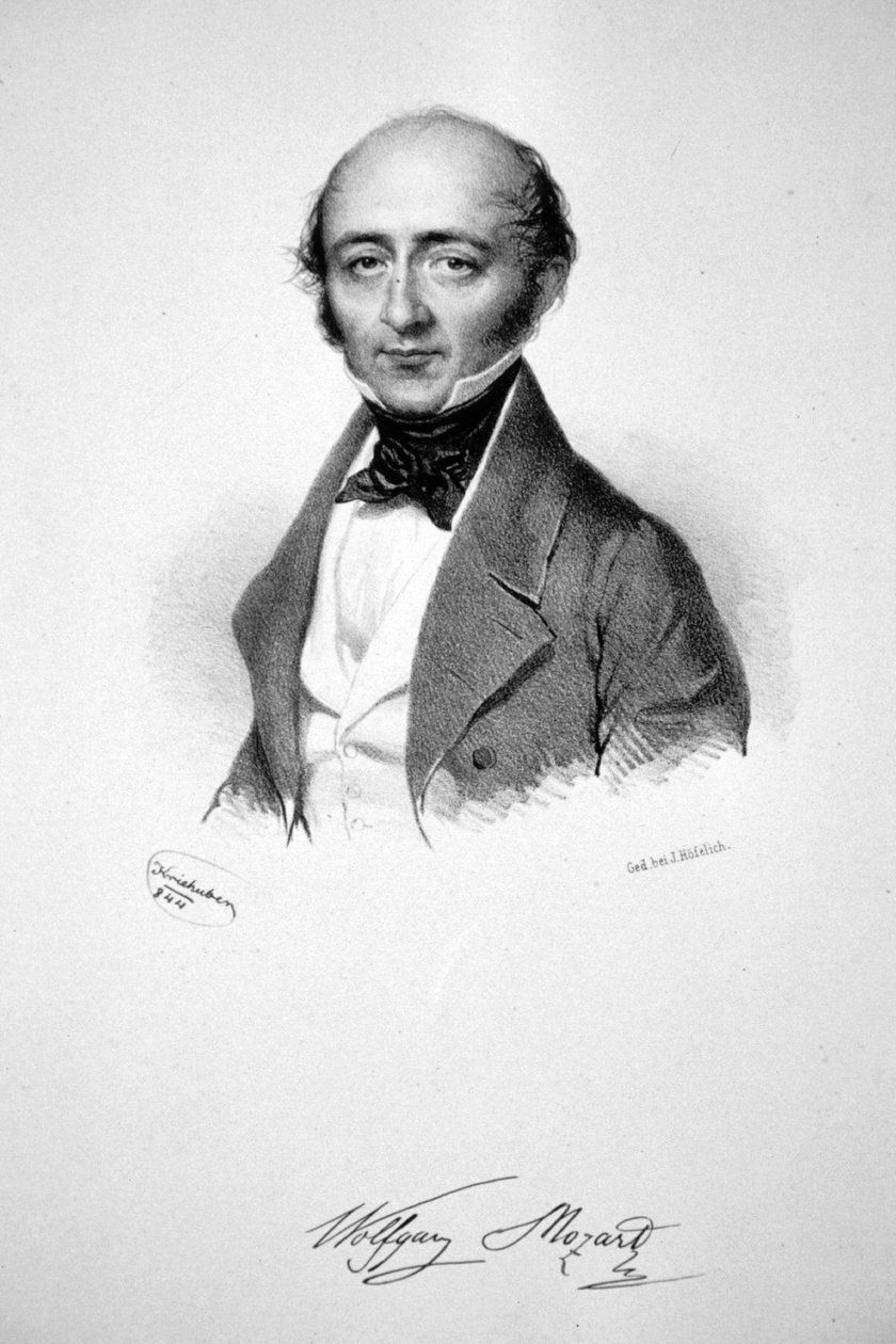 Franz Xaver Wolfgang Mozart Litho tekijältä Josef Kriehuber