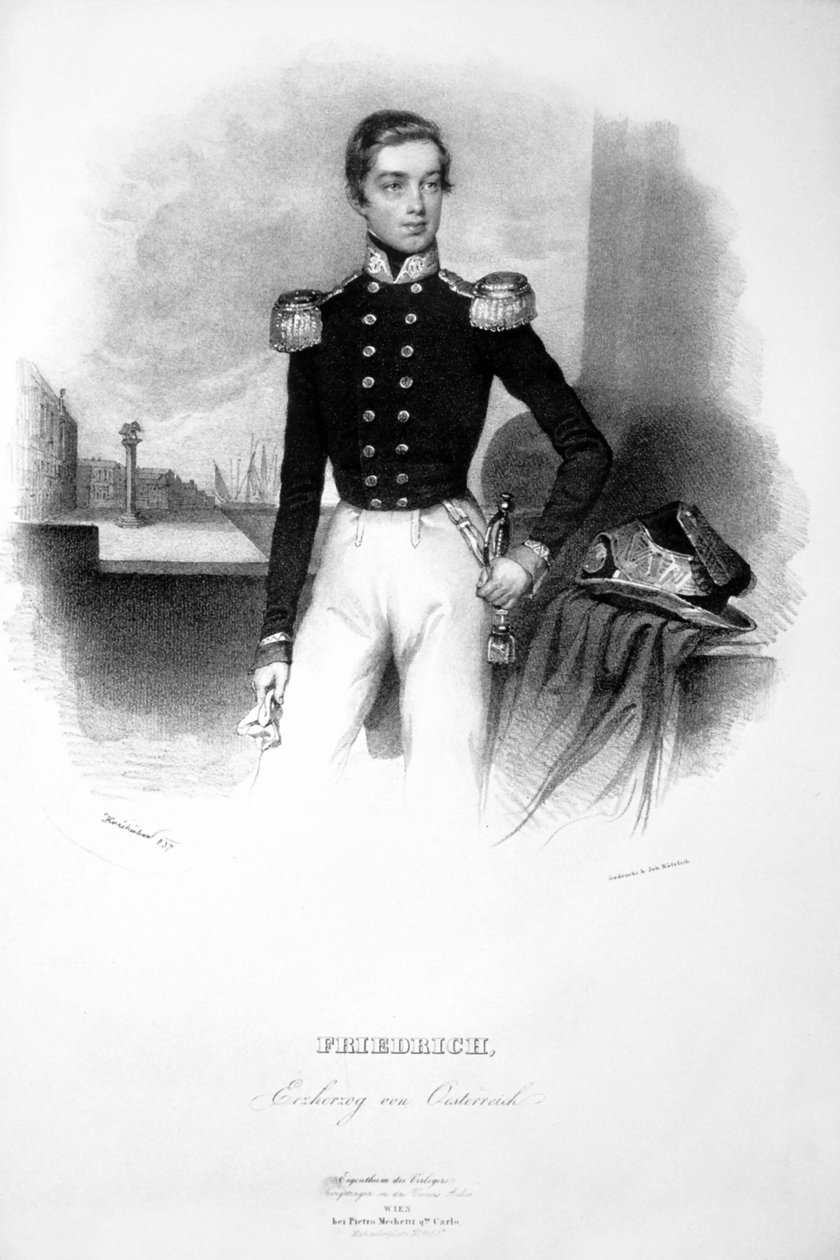 Frederick Archduke Litho tekijältä Josef Kriehuber