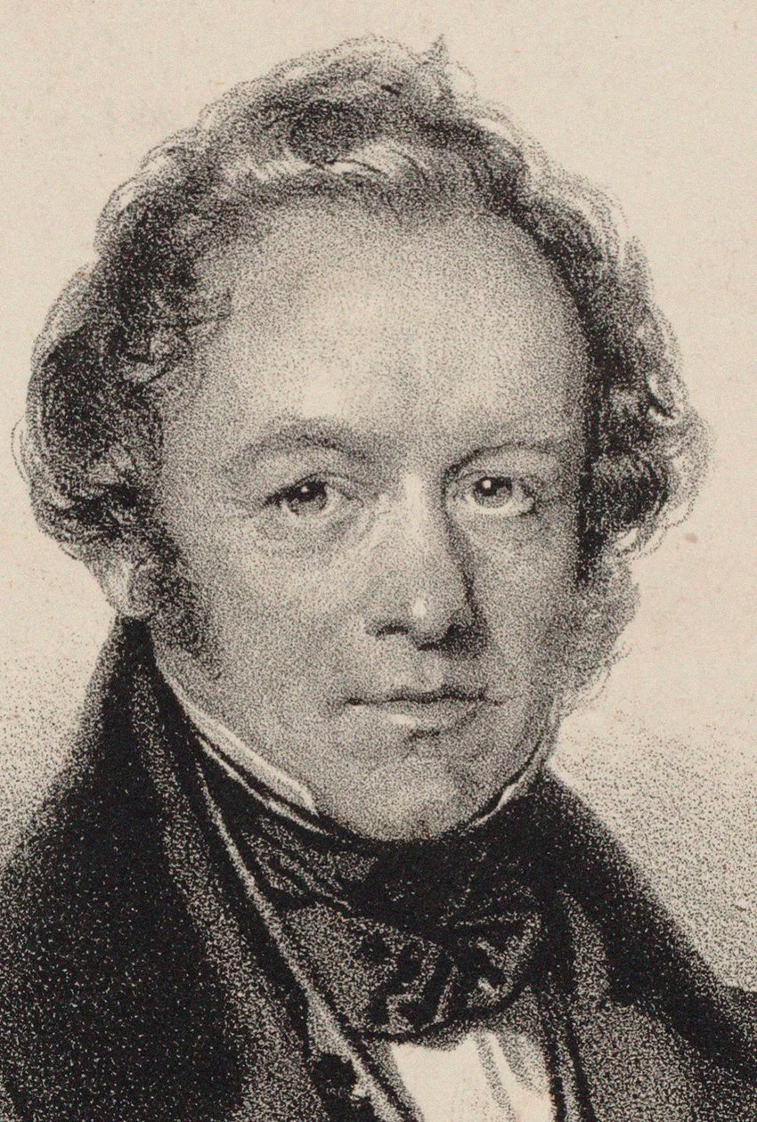 Muotokuva säveltäjä Peter Joseph von Lindpaintnerista 1791-1856, n. 1830. tekijältä Josef Kriehuber