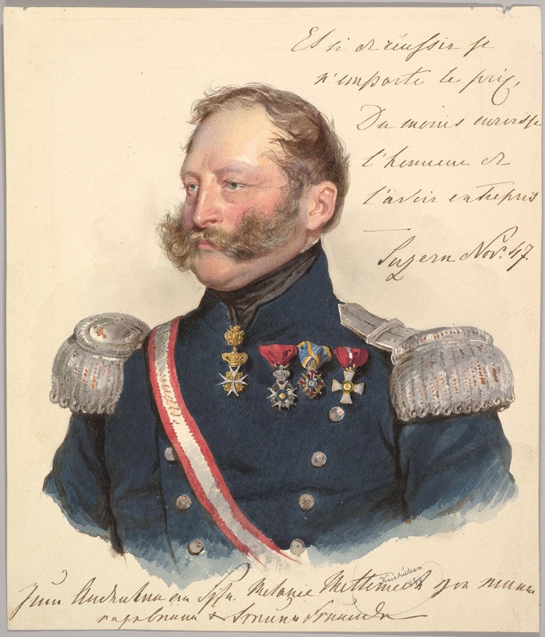 Schwarzenbergin prinssi Friedrich tekijältä Josef Kriehuber