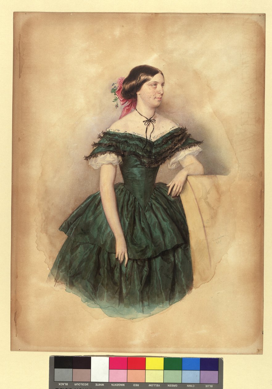 Violetta von Schmerling, naimisissa Bienerth tekijältä Josef Kriehuber