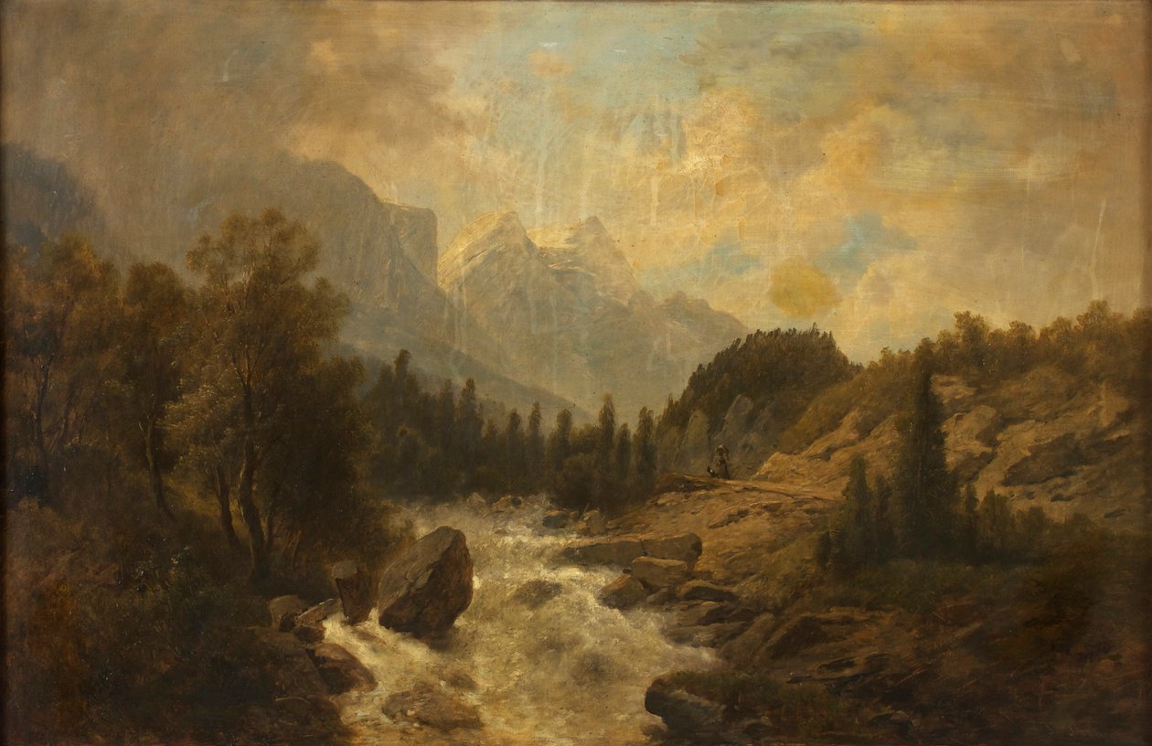 metsäinen maisema tekijältä Josef Kriehuber