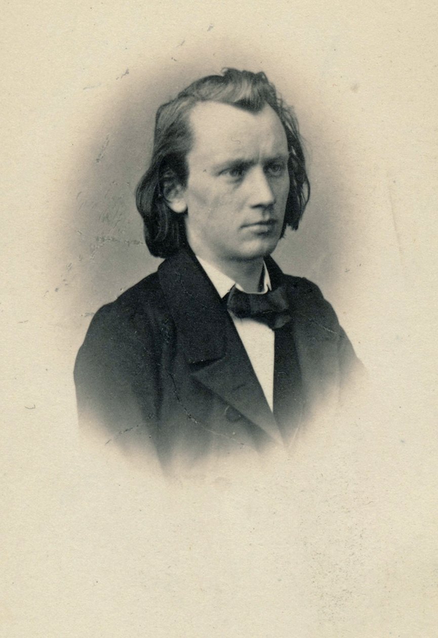 Säveltäjä Johannes Brahmsin muotokuva 1833-1897, noin 1863. tekijältä Josef Löwy
