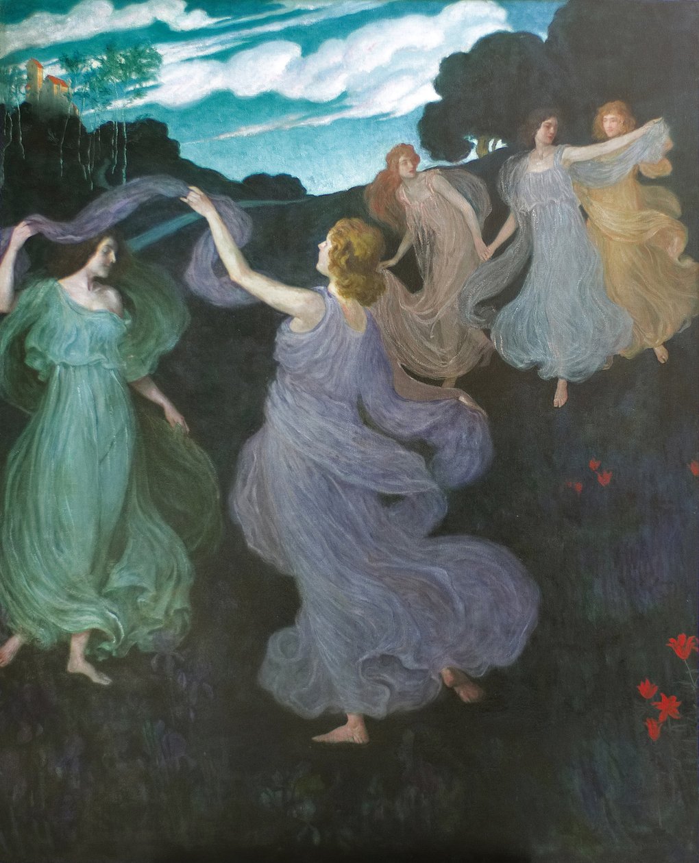 Haltioiden tanssi, 1888-1889. tekijältä Josef Maria Auchentaller