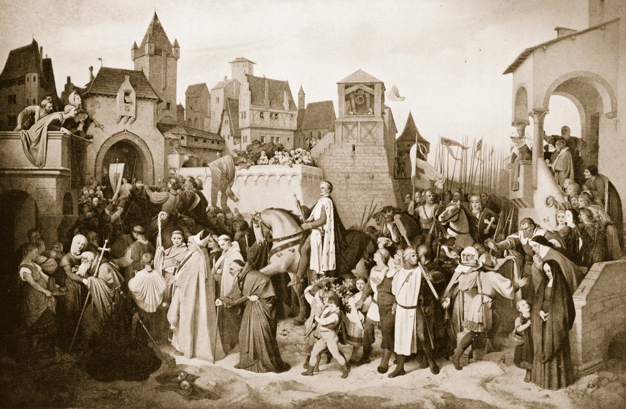 Leopold VI saapuu Wieniin, 1219 tekijältä Josef Mathias Trenkwald