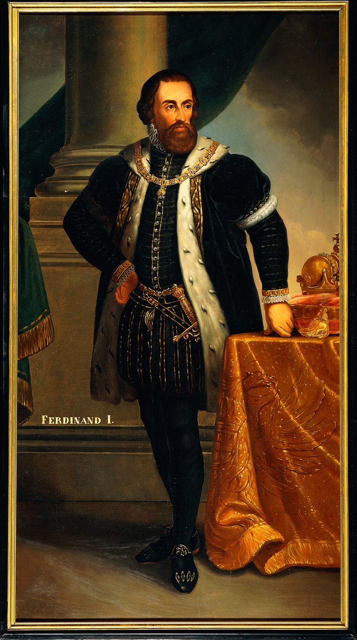 Ferdinand I:n muotokuva Habsburgista (Alcala de Henares tekijältä Josef and Mayrhofer Friedrich Kiss