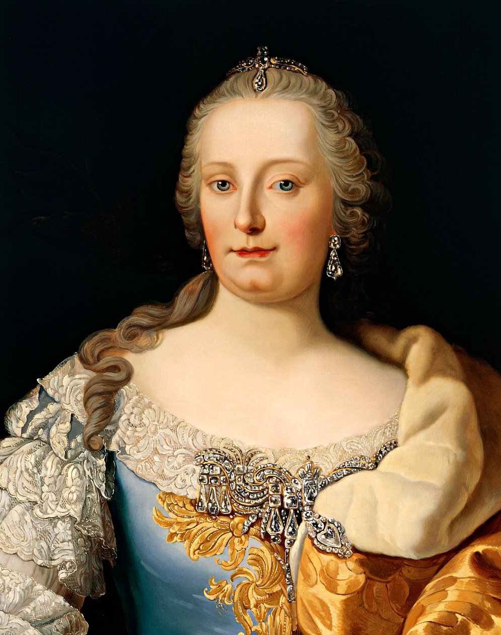 Maria Theresan muotokuva Itävallasta (Wien tekijältä Josef and Mayrhofer Friedrich Kiss