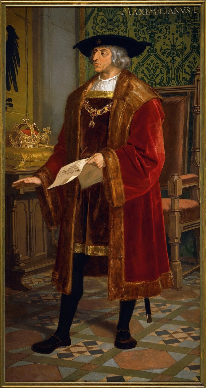 Itävallan Maximilian I:n muotokuva (Wiener Neustadt tekijältä Josef and Mayrhofer Friedrich Kiss