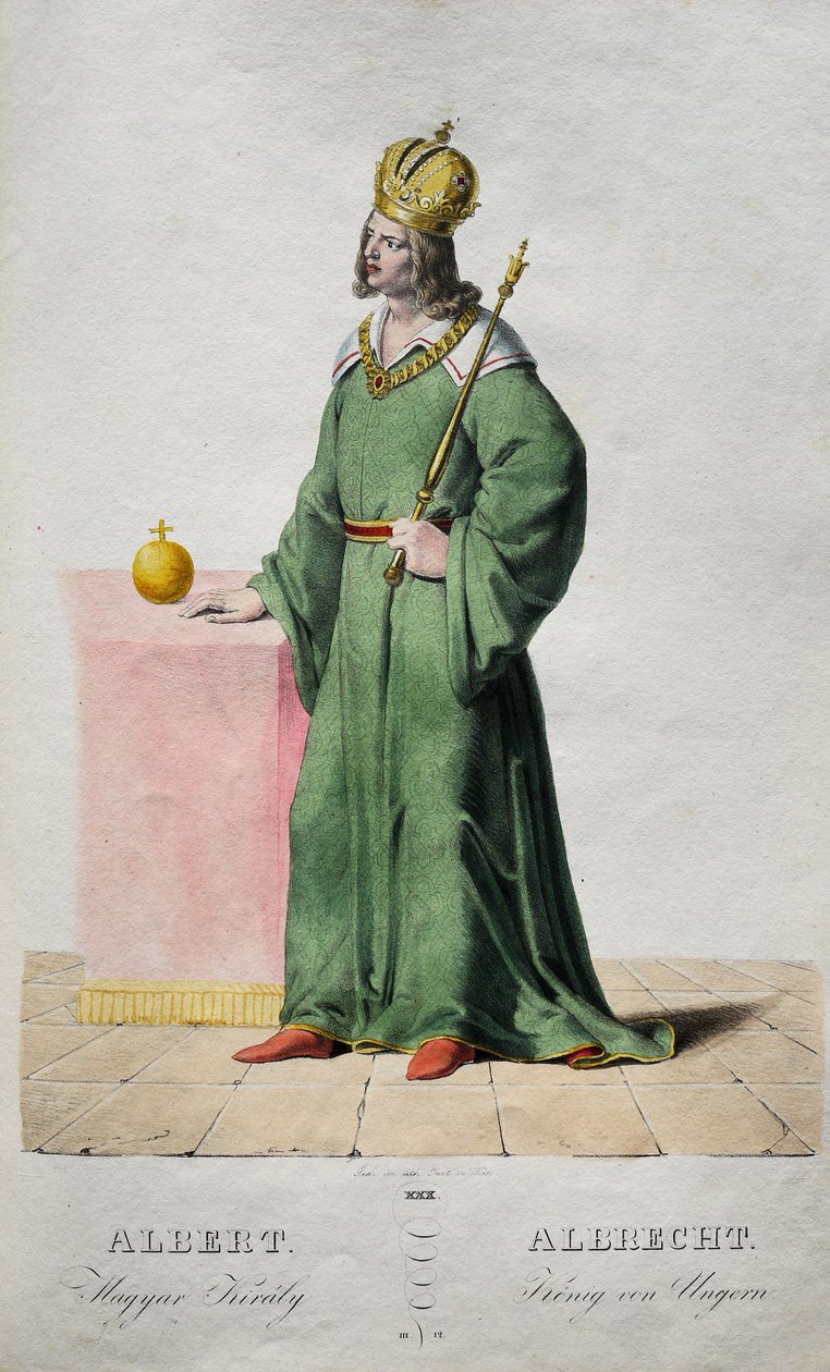 Albert Suurenmoinen 1397-1439, Unkarin ja Kroatian kuningas, 1828 tekijältä Josef Nikolaus Kriehuber