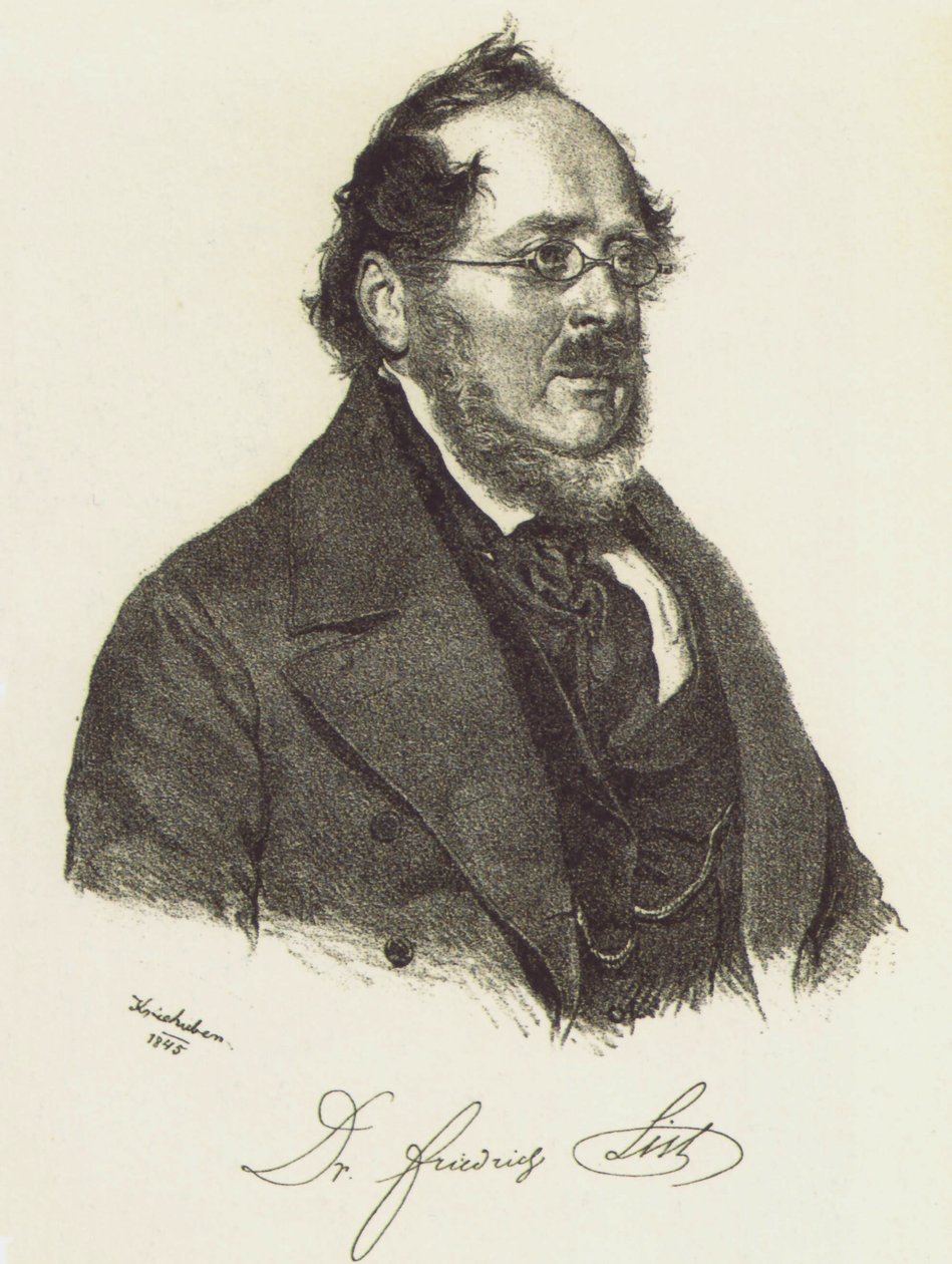 Friedrich Lista 1789-1846 tekijältä Josef Nikolaus Kriehuber
