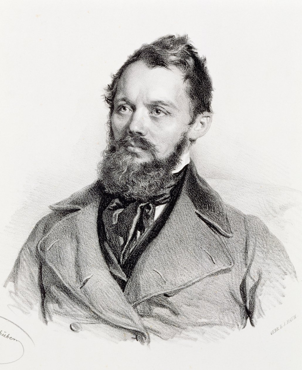 Heinrich Lauben muotokuva (Sprottau tekijältä Josef Nikolaus Kriehuber