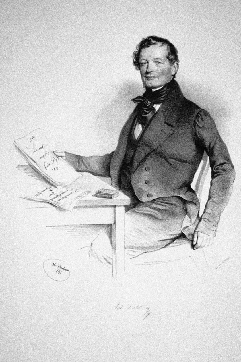 Säveltäjä Anton Diabellin muotokuva 1781-1858, 1841 tekijältä Josef Nikolaus Kriehuber