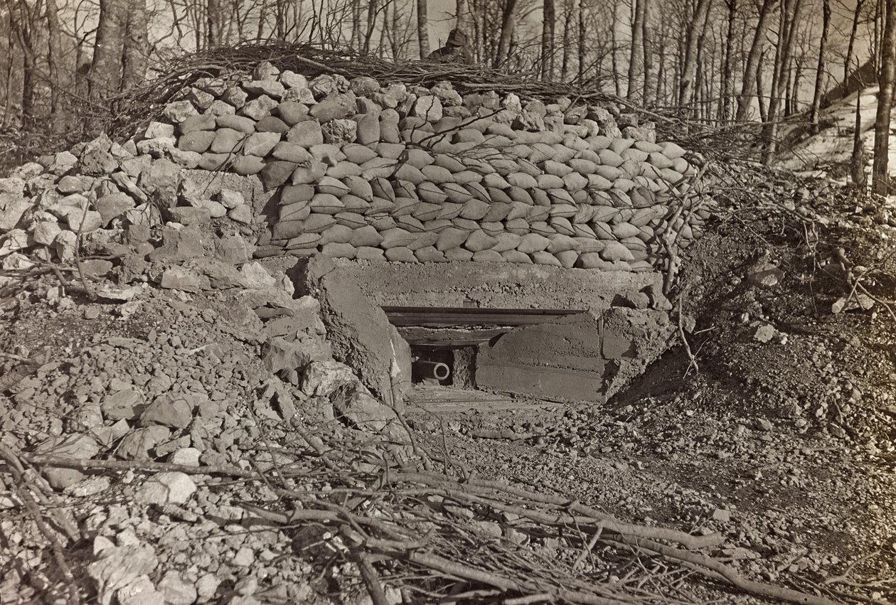 Albumi "Oma maailmansota - muistoja Lounaisrintamasta Kärntenissä, Italiassa, Trentino-Alto Adigessa) 31/03/1915-12/11/1918 - Josef Zohles Wien": sotilasbunkkeri tykillä tekijältä Josef Zohles