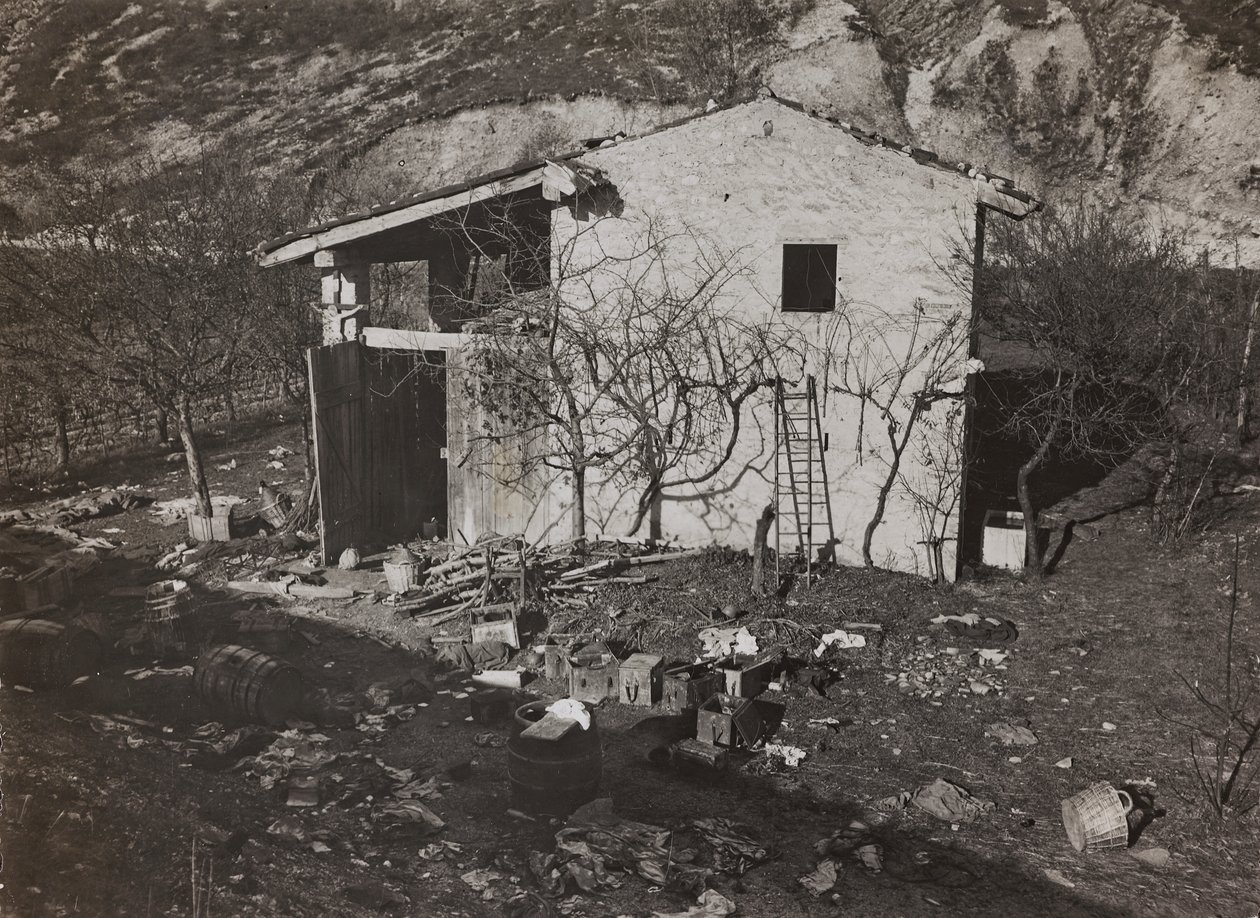 Albumi "Oma maailmansota - muistoja Lounaisrintamasta Kärntenissä, Italiassa, Trentino-Alto Adigessa) 31.3.1915-12.11.1918 - Josef Zohles Wien": talo (m/w kuva) tekijältä Josef Zohles