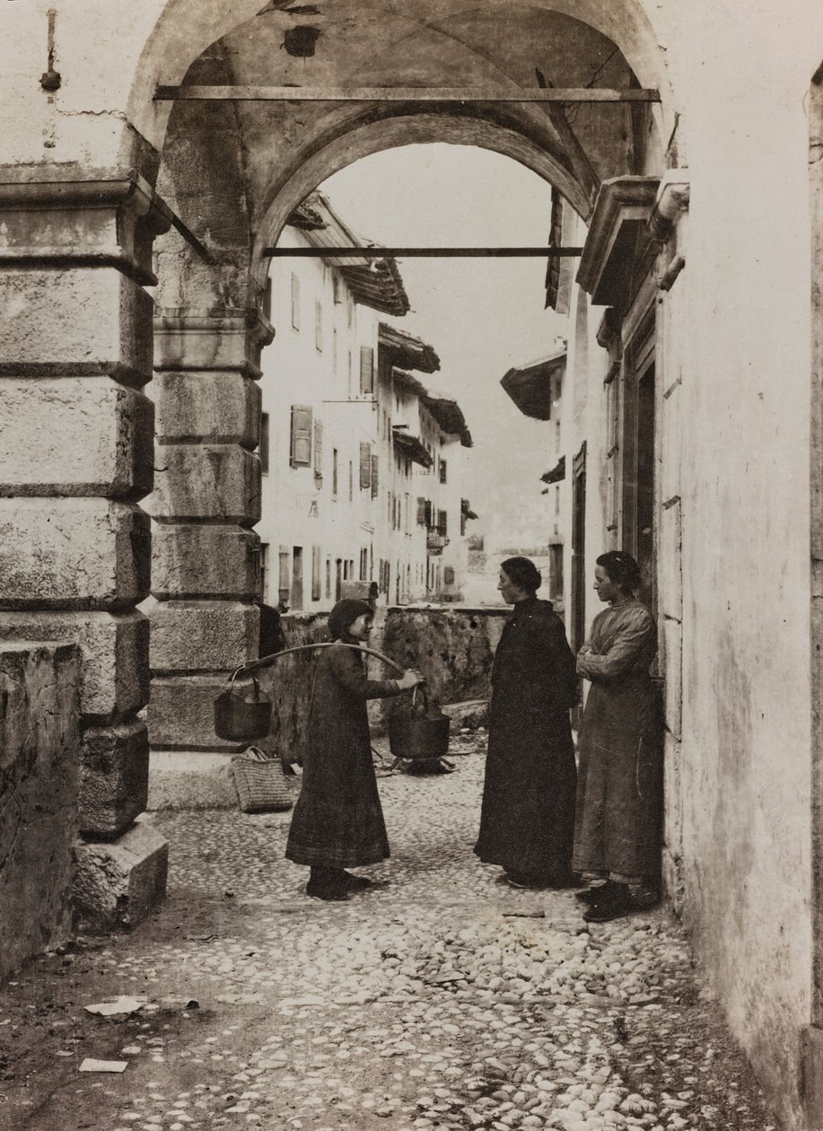 Albumi "Oma maailmansota - muistoja Lounaisrintamasta Kärntenissä, Italiassa, Trentino-Alto Adige) 31.3.1915-12.11.1918 - Josef Zohles Wien": näkymä Toniasta (m/w kuva) tekijältä Josef Zohles