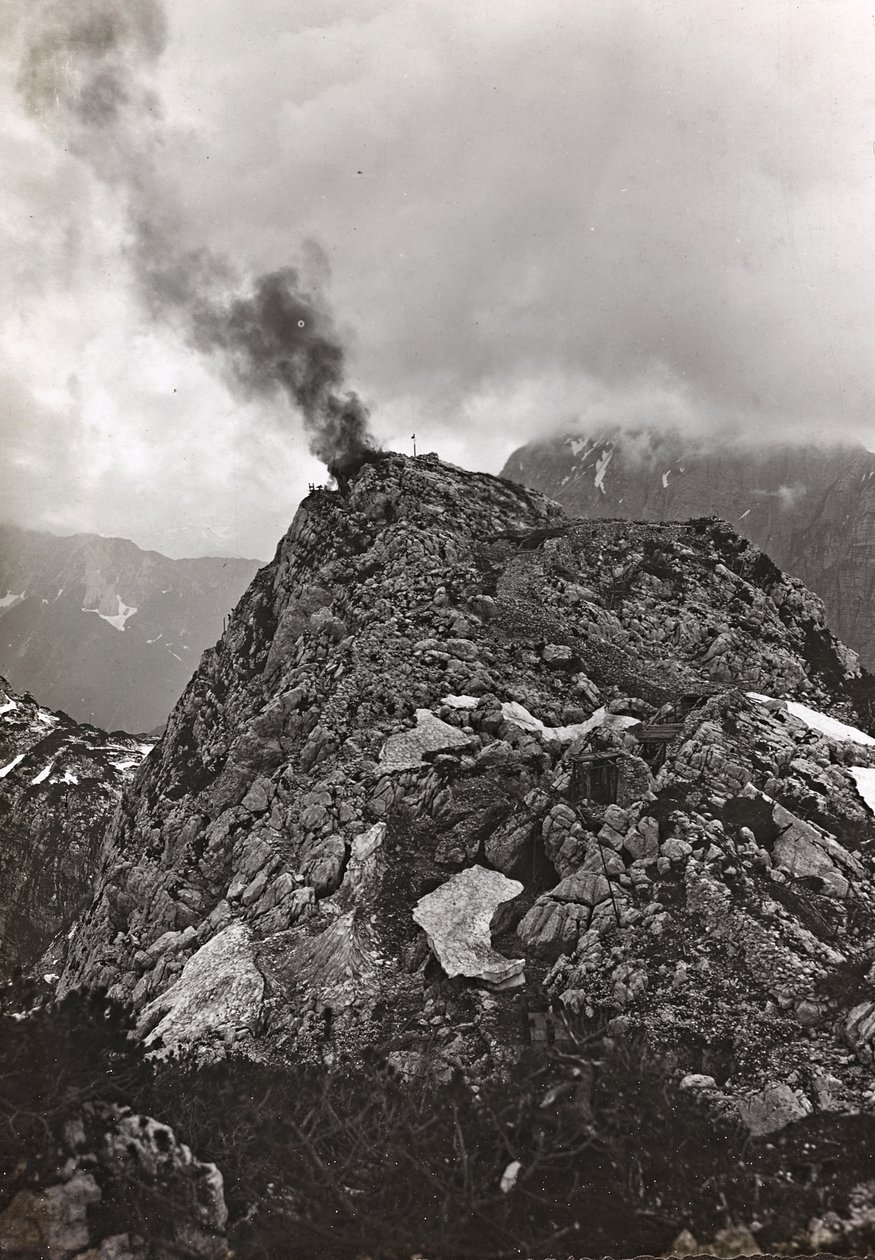 Albumi "Oma maailmansota - muistoja Lounaisrintamasta Kärntenissä, Italiassa, Trentino-Alto Adigessa) 31.3.1915-12.11.1918 - Josef Zohlen Wien": sota-alue (m/w kuva) tekijältä Josef Zohles