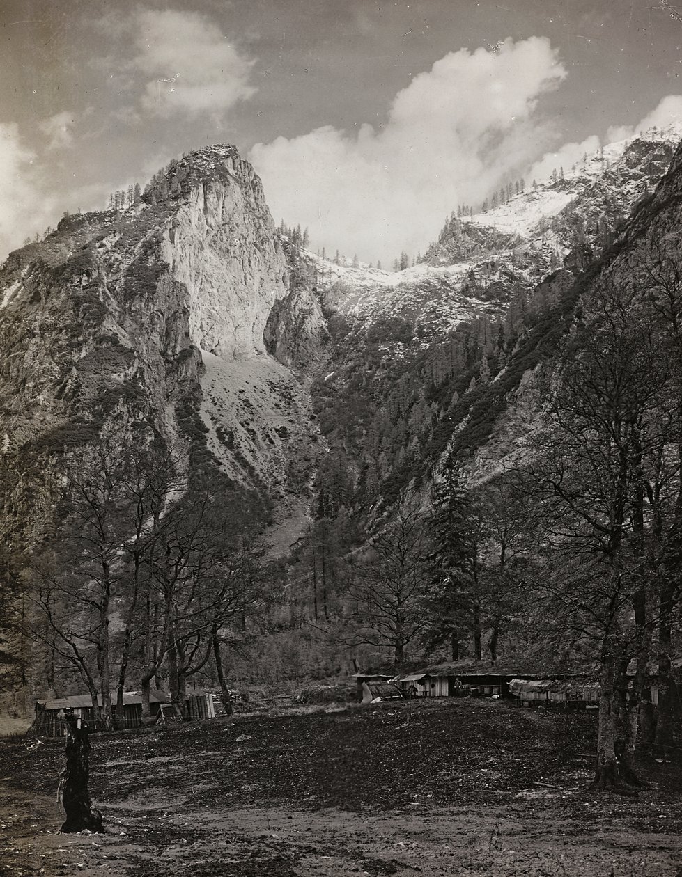 Albumi "Oma maailmansota - muistoja Lounaisrintamasta Kärntenissä, Italiassa, Trentino-Alto Adigessa) 31/03/1915-12/11/1918 - Josef Zohles Wien": sotaalue Lesachtalissa (b/w tekijältä Josef Zohles