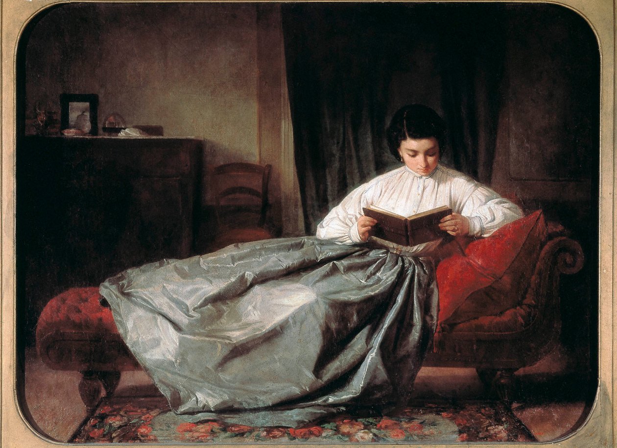 "" Albumin uusinta (?) "" Josep Duran i Rieran (1849-1928) maalaus. 1872. Barcelona, Katalonian kansallinen taidemuseo. tekijältä Josep Duran Riera