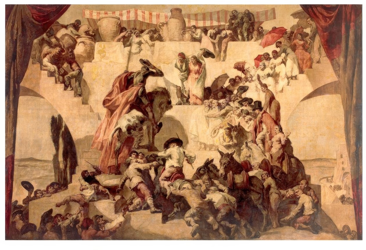 Cervantes, Don Quijote, Die Hochzeit des Camacho / J.M.Sert tekijältä Josep Maria Sert