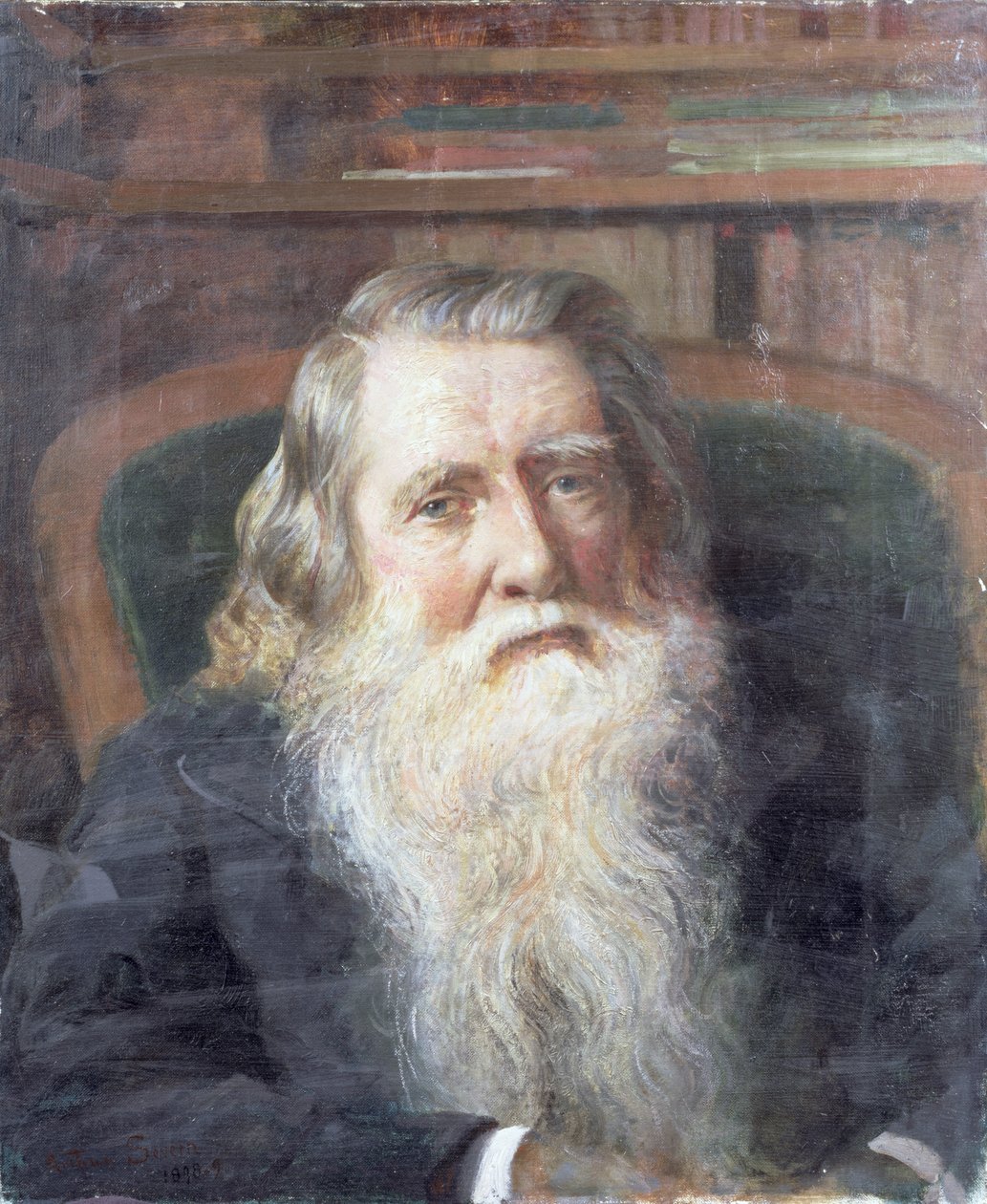John Ruskinin (1819-1900) muotokuva 1898-99 tekijältä Joseph Severn