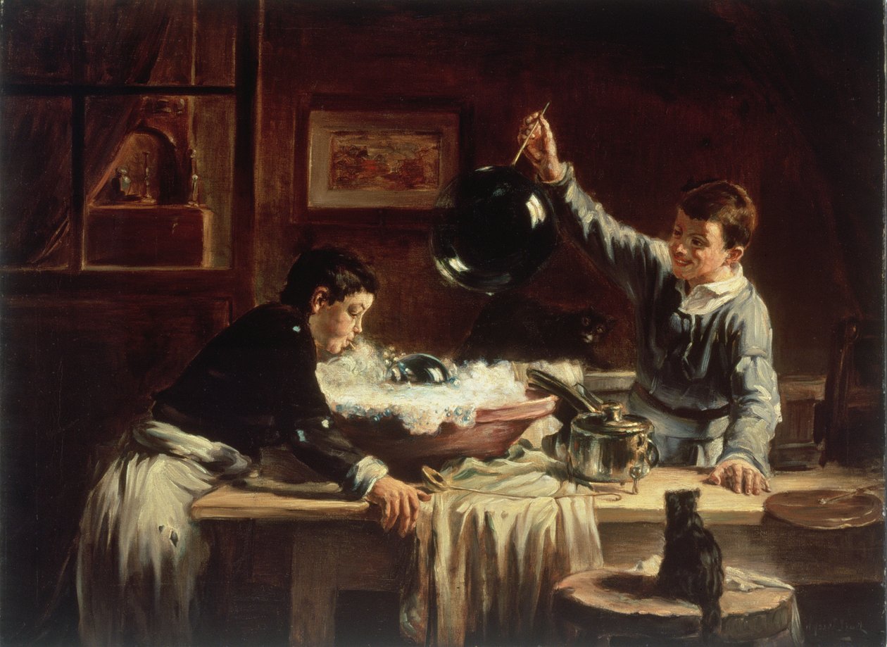 Puhaltaa kuplia, 1899 tekijältä Joseph Bail