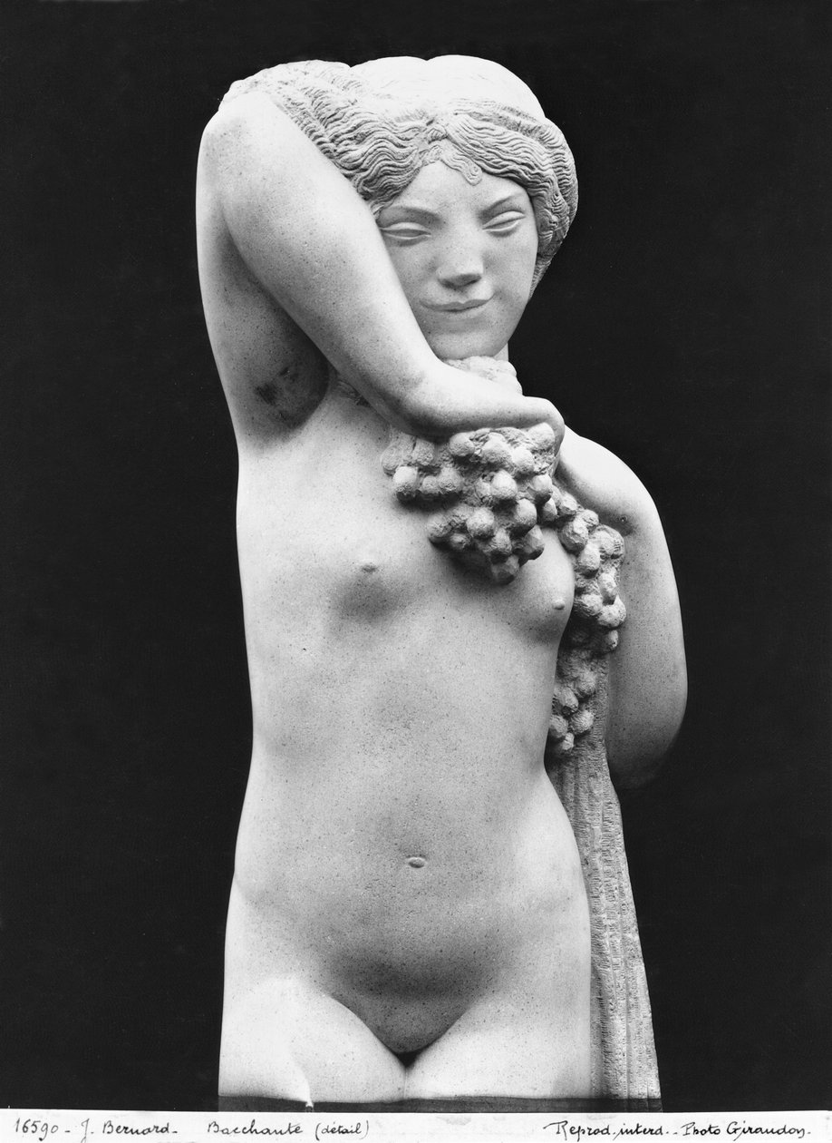 Bacchante tai Faunness (yksityiskohta) (marmori) tekijältä Joseph Bernard