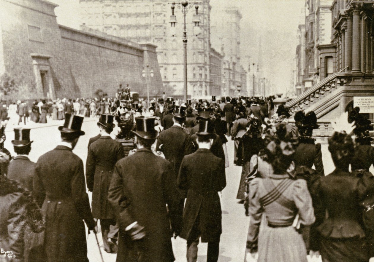 Pääsiäissunnuntai 5th Ave., New York City, 1898 tekijältä Joseph Byron