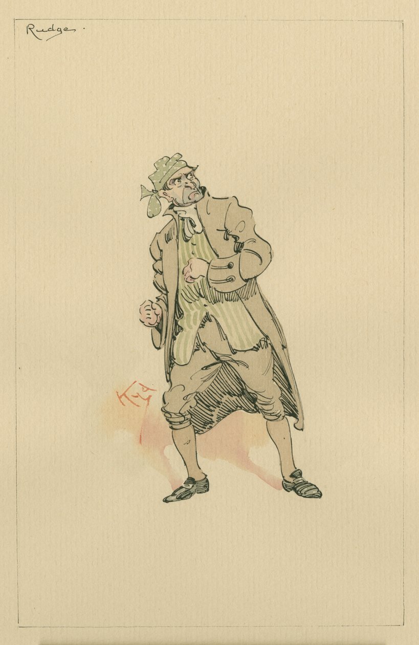 Barnaby Rudge Sr, noin 1920-luku (kynä ja muste wc:llä paperilla) tekijältä Joseph Clayton Clarke