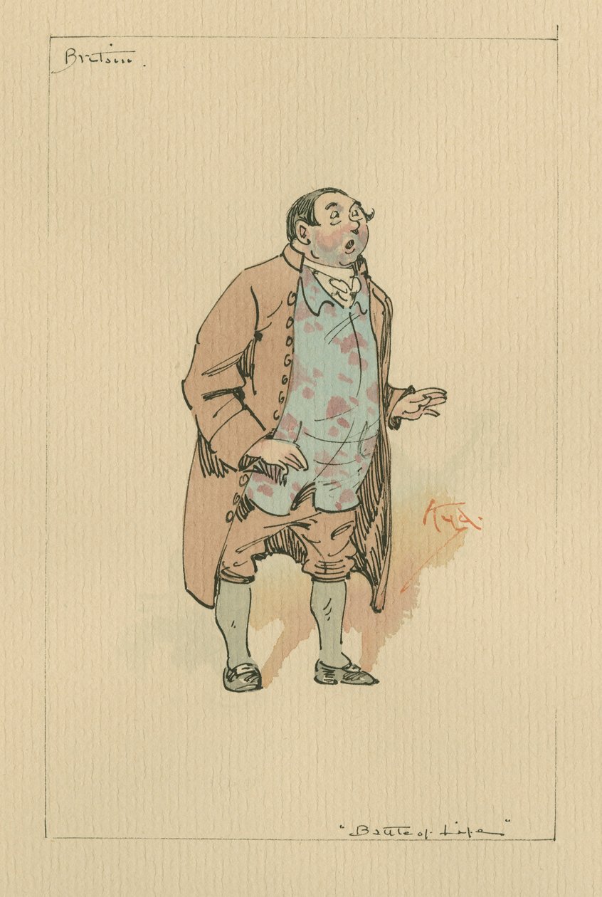 Ben Britain - Elämän taistelu, n.1920-luku (tussi ja tussi, wc paperille) tekijältä Joseph Clayton Clarke