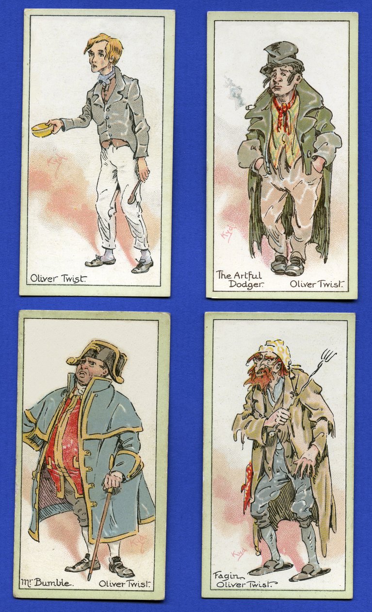Hahmot Charles Dickensin Oliver Twististä vuodelta 1923 tekijältä Joseph Clayton Clarke
