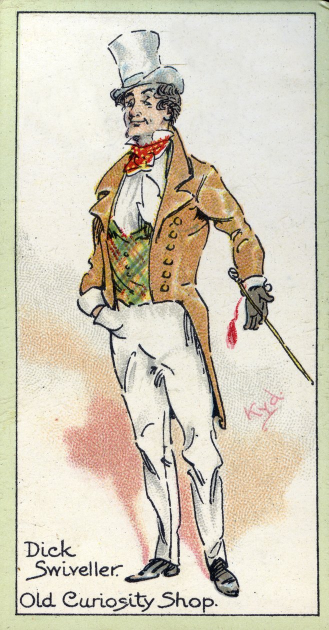 Dick Swiveller, "The Old Curiosity Shop", Charles Dickens, 1923 tekijältä Joseph Clayton Clarke