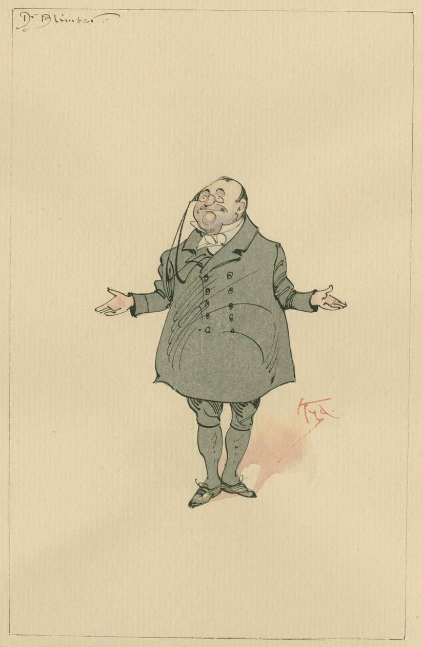 Tohtori Blimber, noin 1920-luku (tussi ja tussi, wc paperille). tekijältä Joseph Clayton Clarke