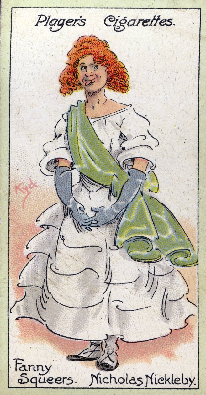 Fanny Squeers, elokuvasta "Nicholas Nickleby", 1923 tekijältä Joseph Clayton Clarke