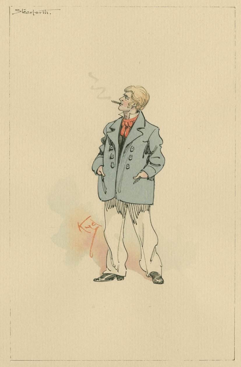James Steerforth, noin 1920-luku (kynä ja muste wc:llä paperilla) tekijältä Joseph Clayton Clarke