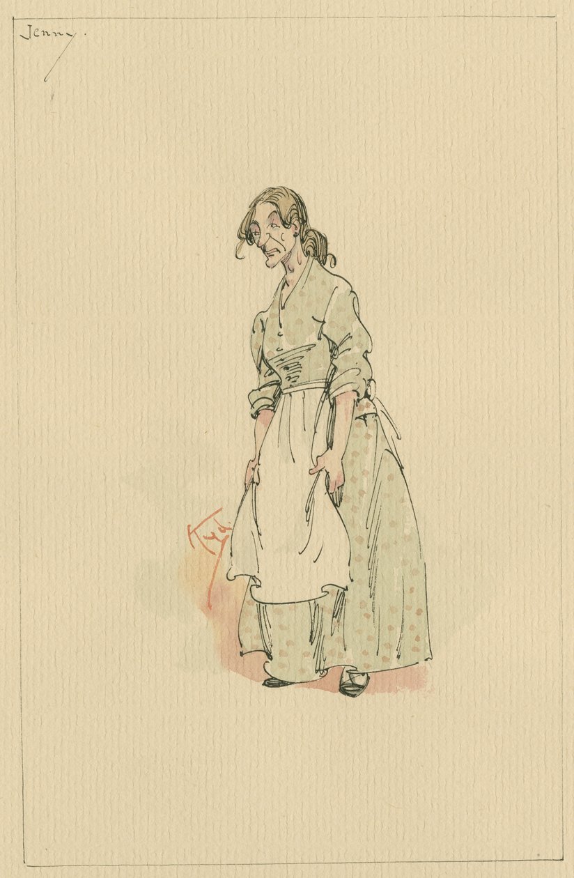 Jenny, noin 1920-luku (kynä ja muste wc:llä paperilla) tekijältä Joseph Clayton Clarke