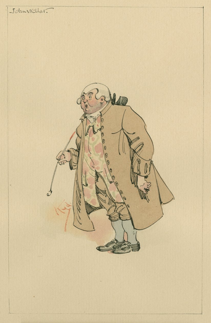 John Willet, noin 1920-luku (kynä ja muste wc:llä paperilla) tekijältä Joseph Clayton Clarke