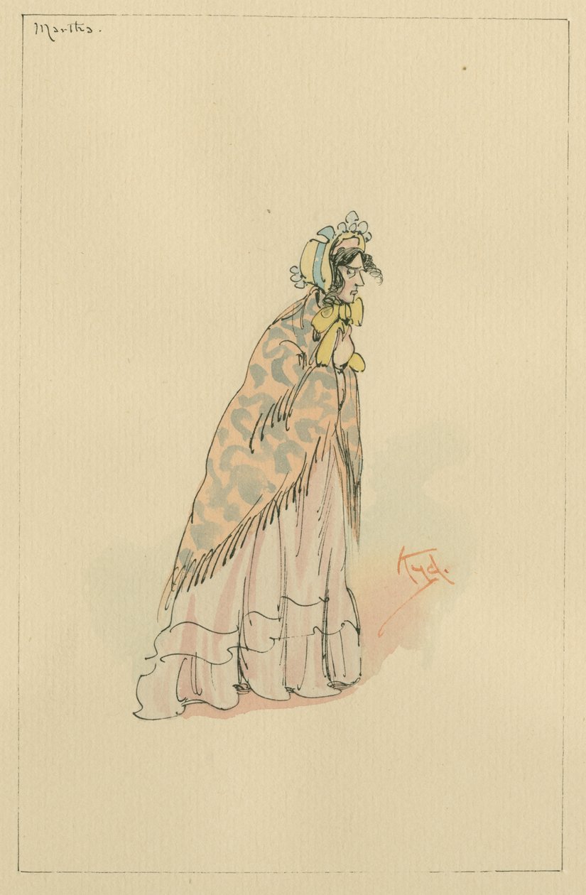 Martha Endell, noin 1920-luku (kynä ja muste wc:llä paperilla) tekijältä Joseph Clayton Clarke