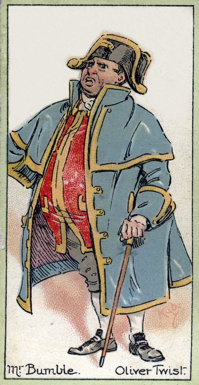 Mr. Bumble, "Oliver Twist", Charles Dickens, 1923 tekijältä Joseph Clayton Clarke