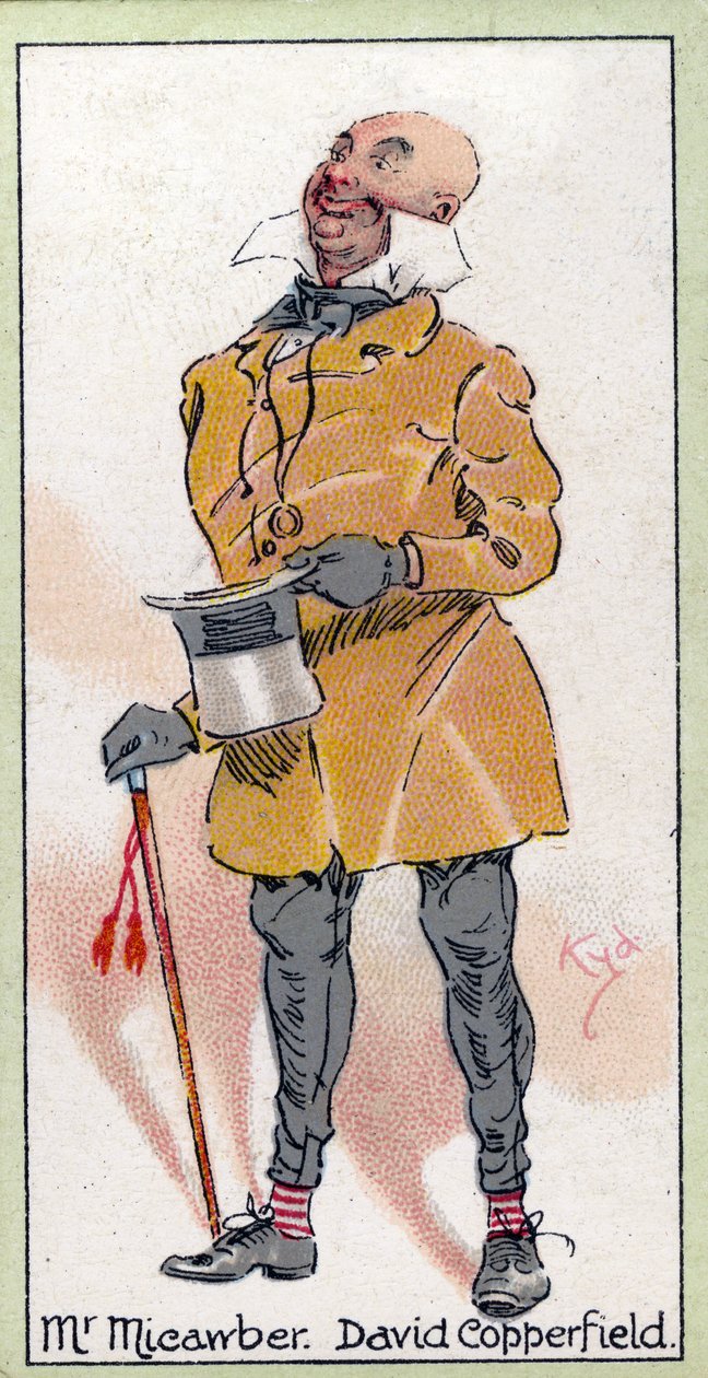 Mr. Micawber, Charles Dickensin David Copperfieldistä, 1923 tekijältä Joseph Clayton Clarke
