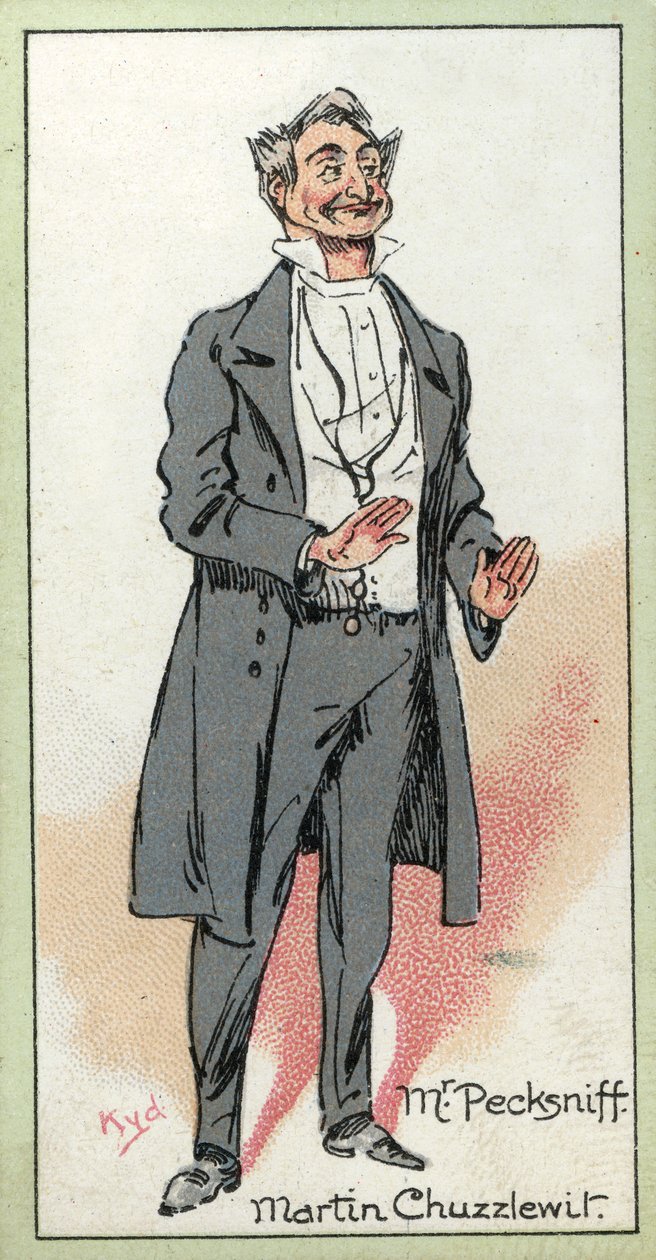 Mr. Pecksniff, Charles Dickensin elokuvasta "Martin Chuzzlewit", 1923 tekijältä Joseph Clayton Clarke