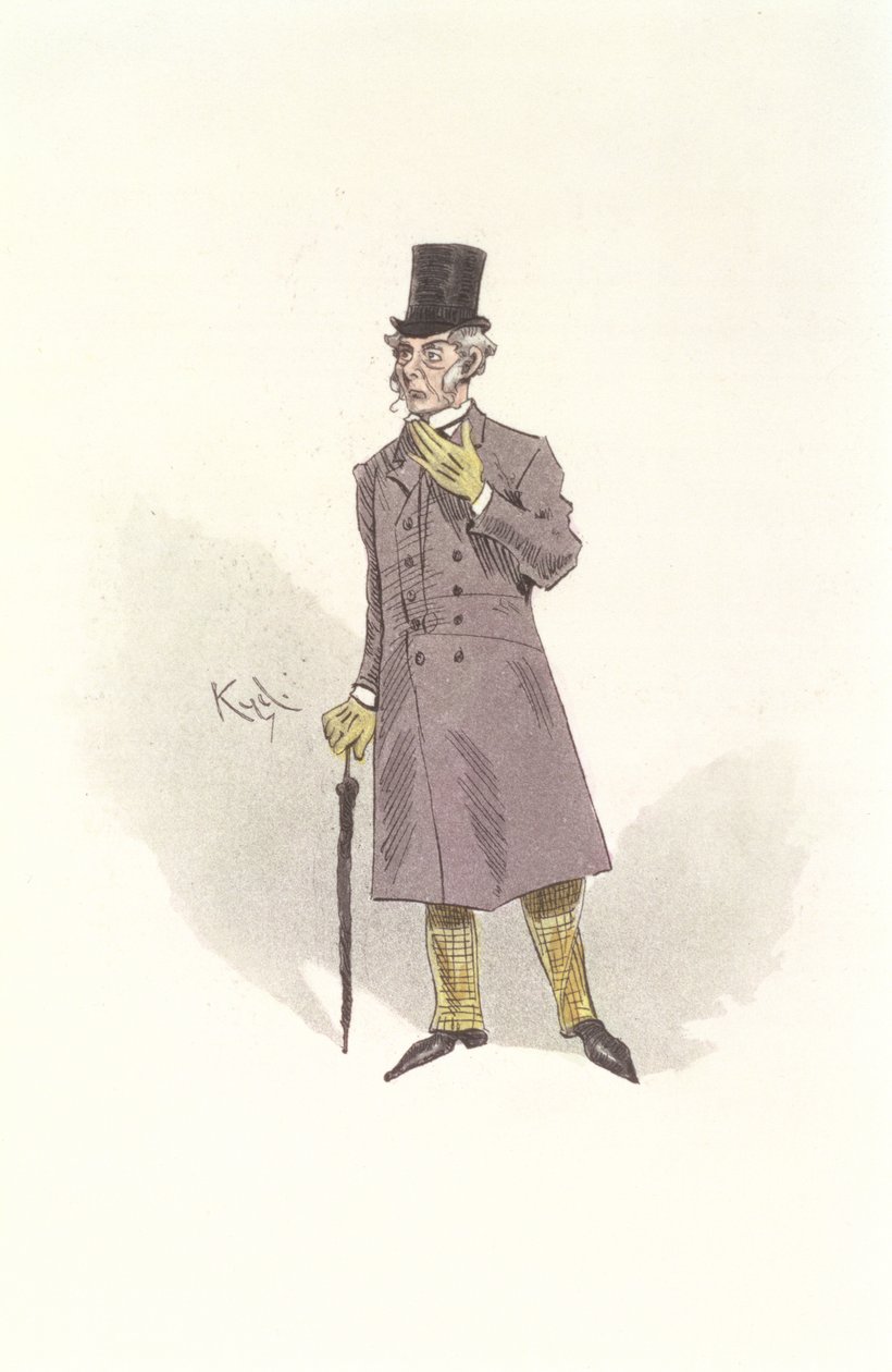 Mr Podsnap, hahmo Charles Dickensin (1812-70) elokuvasta "Meidän yhteinen ystävämme" tekijältä Joseph Clayton Clarke