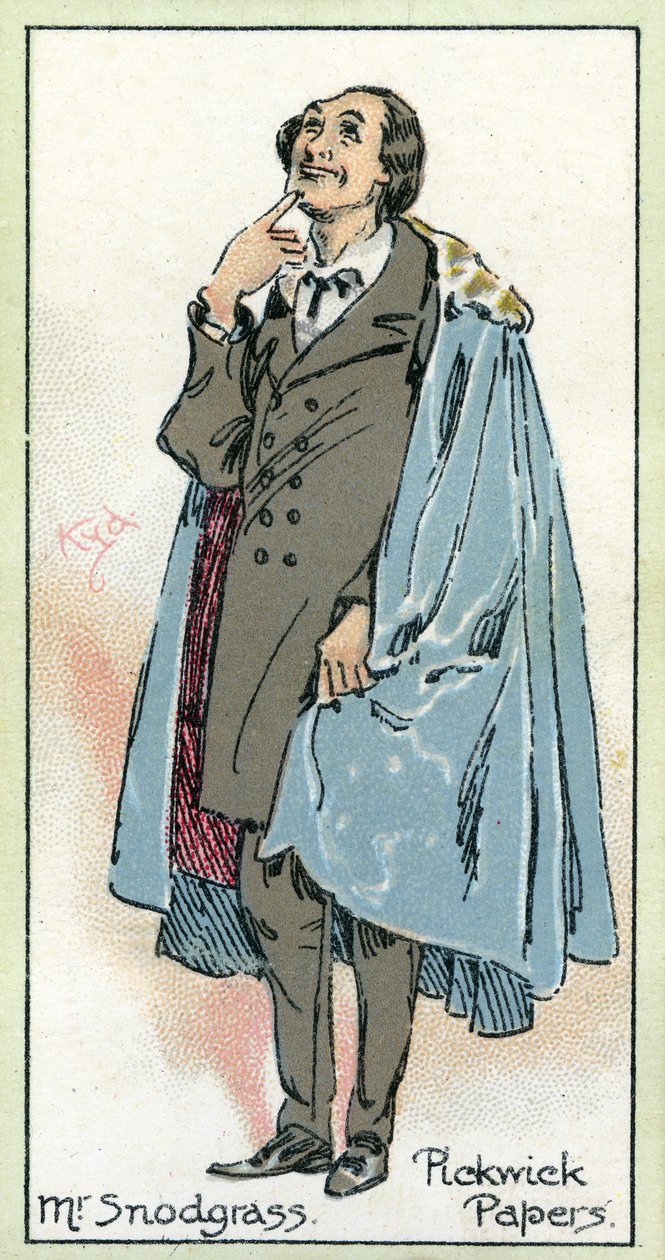 Mr. Snodgrass, The Pickwick Papersista, Charles Dickens, 1923 tekijältä Joseph Clayton Clarke