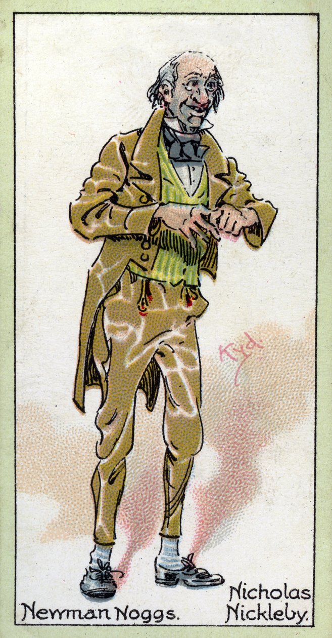Newman Noggs, Charles Dickensin elokuvasta "Nicholas Nickleby", 1923 tekijältä Joseph Clayton Clarke