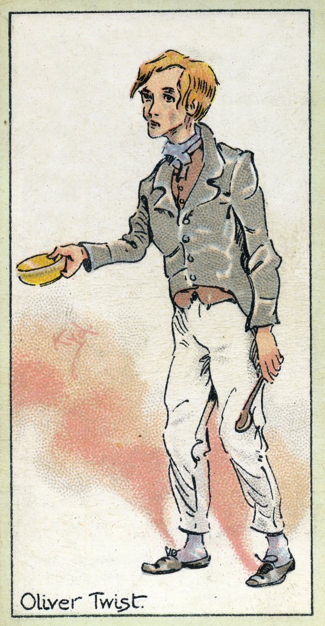 Oliver pyytää lisää, Charles Dickensin "Oliver Twist", 1923 tekijältä Joseph Clayton Clarke