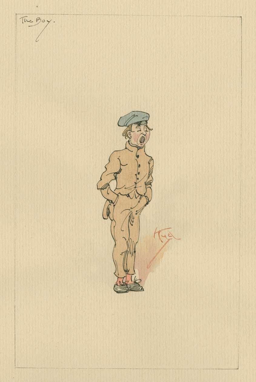 Poika, noin 1920-luku (kynä ja muste wc:llä paperilla) tekijältä Joseph Clayton Clarke